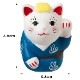 温泉招き猫おみくじ「温泉マーク」　ちょっとしたスペースに飾れる縁起物　Ceramic fortune  Lucky cat