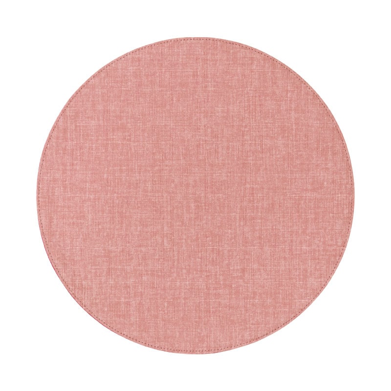 百道発信 四季彩サークルマットM 桃 (IKI-1429) 直径26cm リバーシブルティーマット 福岡県の布製品 Fabric tea mat Fukuoka craft