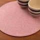 百道発信 四季彩サークルマットM 桃 (IKI-1429) 直径26cm リバーシブルティーマット 福岡県の布製品 Fabric tea mat Fukuoka craft