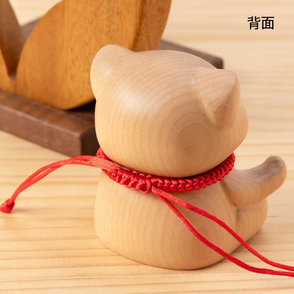 木製 金運・福招き座禅猫 卓上招き猫 ラッキーキャット | こだわりの和