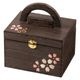 ソーイングボックス・小 (049)　桜　裁縫箱　木目込細工　桐製・時代仕上　箱長の桐工芸品　日本製　東京浅草の木製品