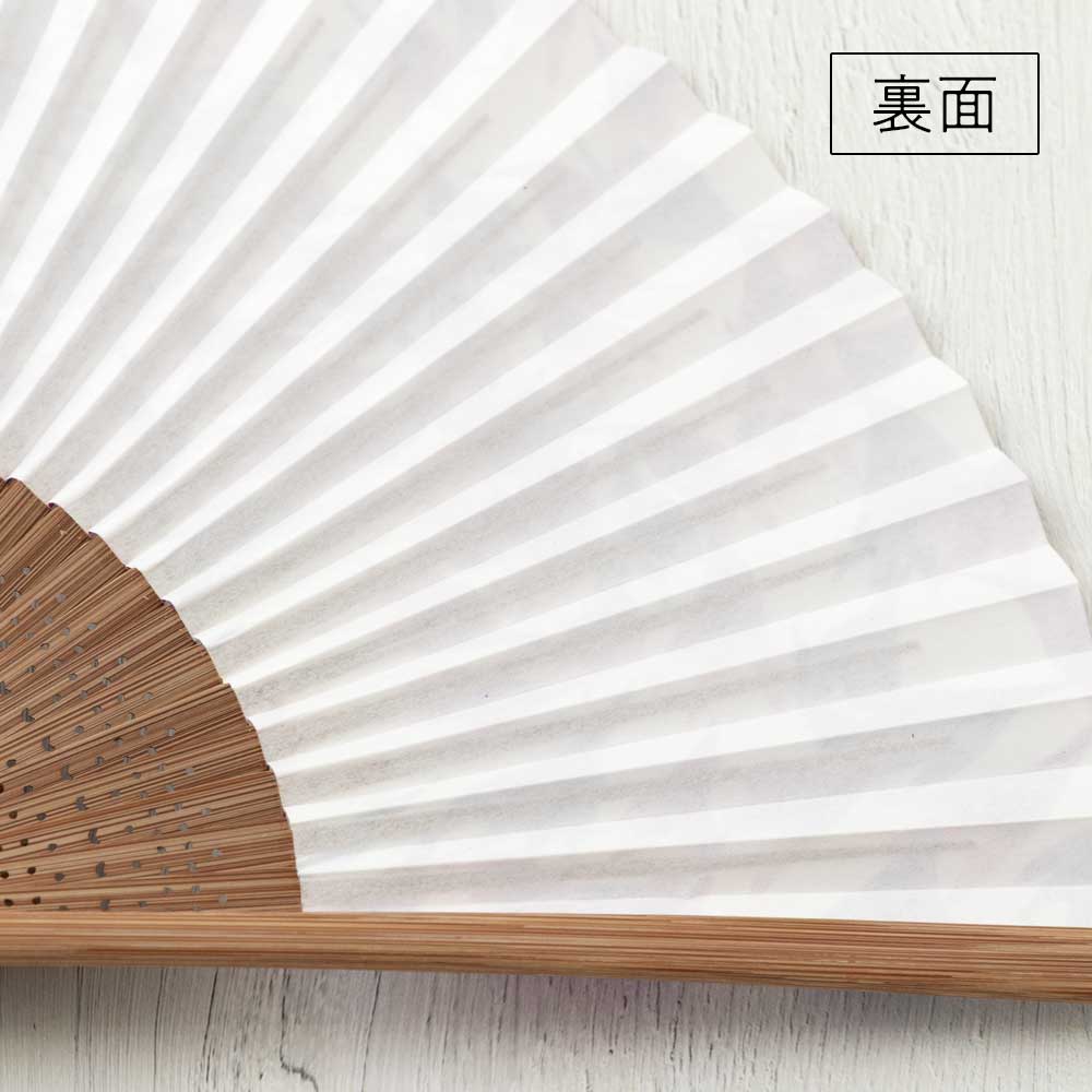 和詩倶楽部 女房扇 矢車菊 和紙の扇子 六寸五分 約20cm やや小ぶり 女性用の定番サイズ レディース 和柄 手張り製 国産扇骨35本 日本製