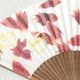 和詩倶楽部　女房扇　茗荷　みょうが　和紙の扇子　六寸五分　約20cm　やや小ぶり　女性用の定番サイズ　レディース　和柄　手張り製　国産扇骨35本　日本製