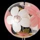 木之本　ぎやまん風鈴　エレガンス　桜シリーズ　クリスタルガラス　蒔絵を施したハンドクラフト製　和風和柄のウィンドチャイム　日本製