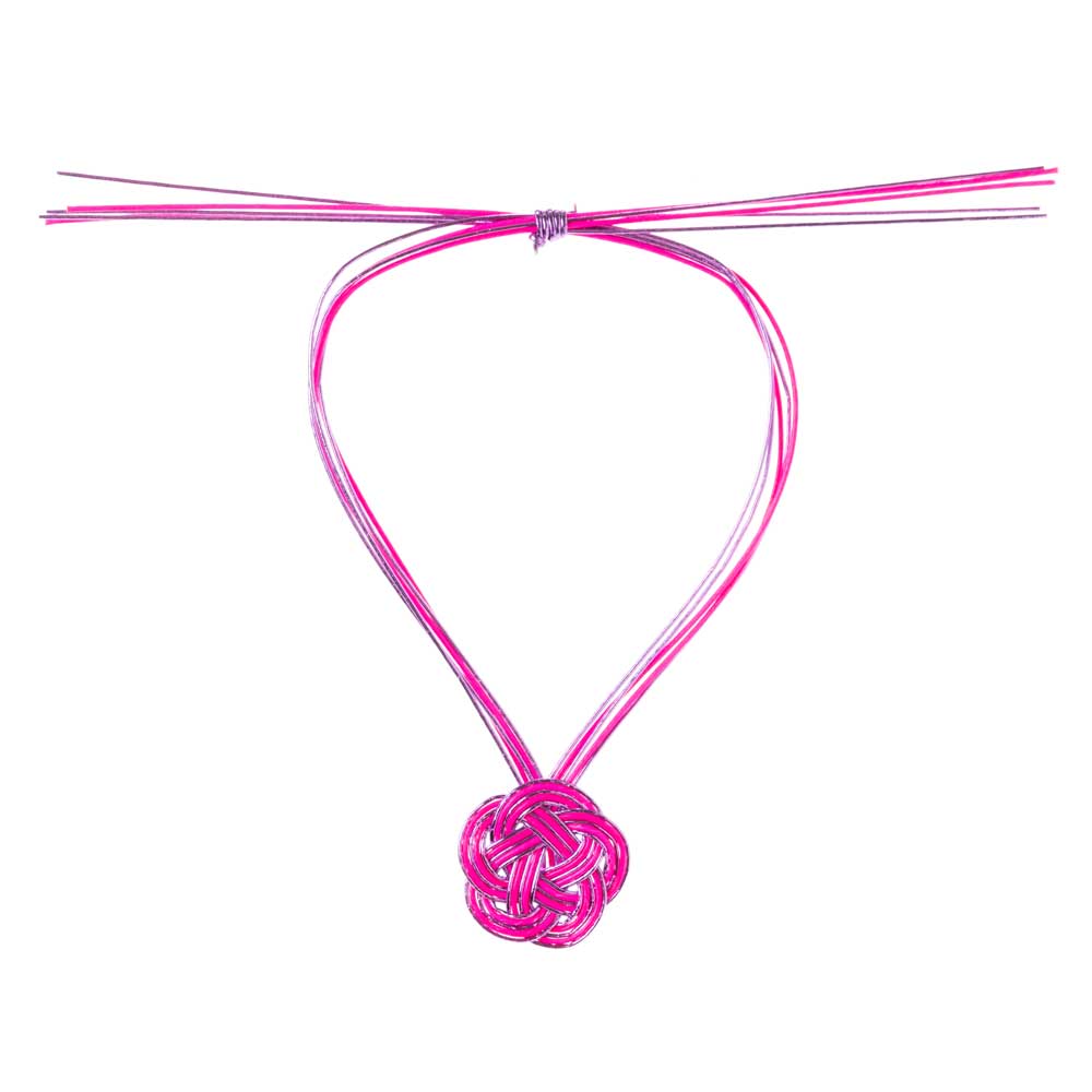 長さ調整可能 ボトルネックに使える飾り水引 梅結び 就労継続支援事業