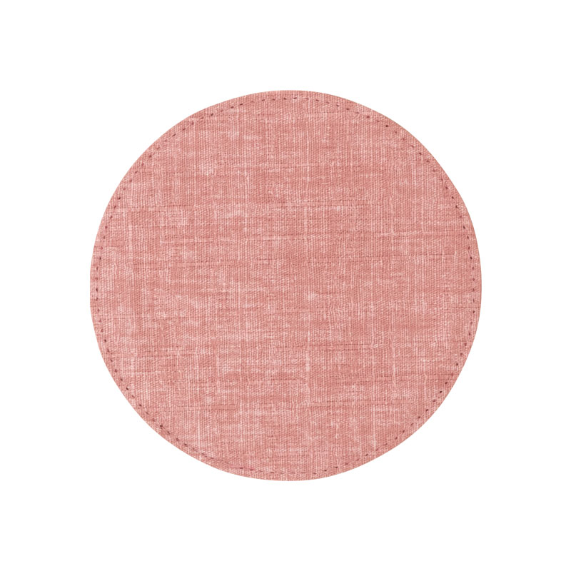 百道発信 四季彩サークルマットS 桃 (IKI-1430) 直径10cm リバーシブルコースター 福岡県の布製品 Fabric coaster Fukuoka craft