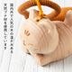 木彫り 猫 キーホルダー〈天然ブナ材・タッセル付き〉｜ぽってり丸みのある、木のねこチャーム