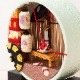 京都夢み屋 京の町家歳時記 7月 祗園祭・格子戸 (IM-7) 季節のちりめん置き飾り Seasonal decoration of crepe fabric