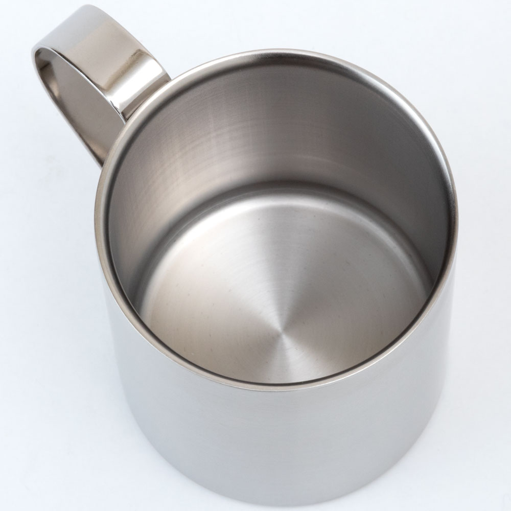 ステンレスマグカップ ダブル 二重構造 300 キャンプ バーベキューなどアウトドアに 新潟県の金属製品 食器 キッチン グラス カップ タンブラー コーヒー ティー マグ こだわりの和雑貨 和敬静寂