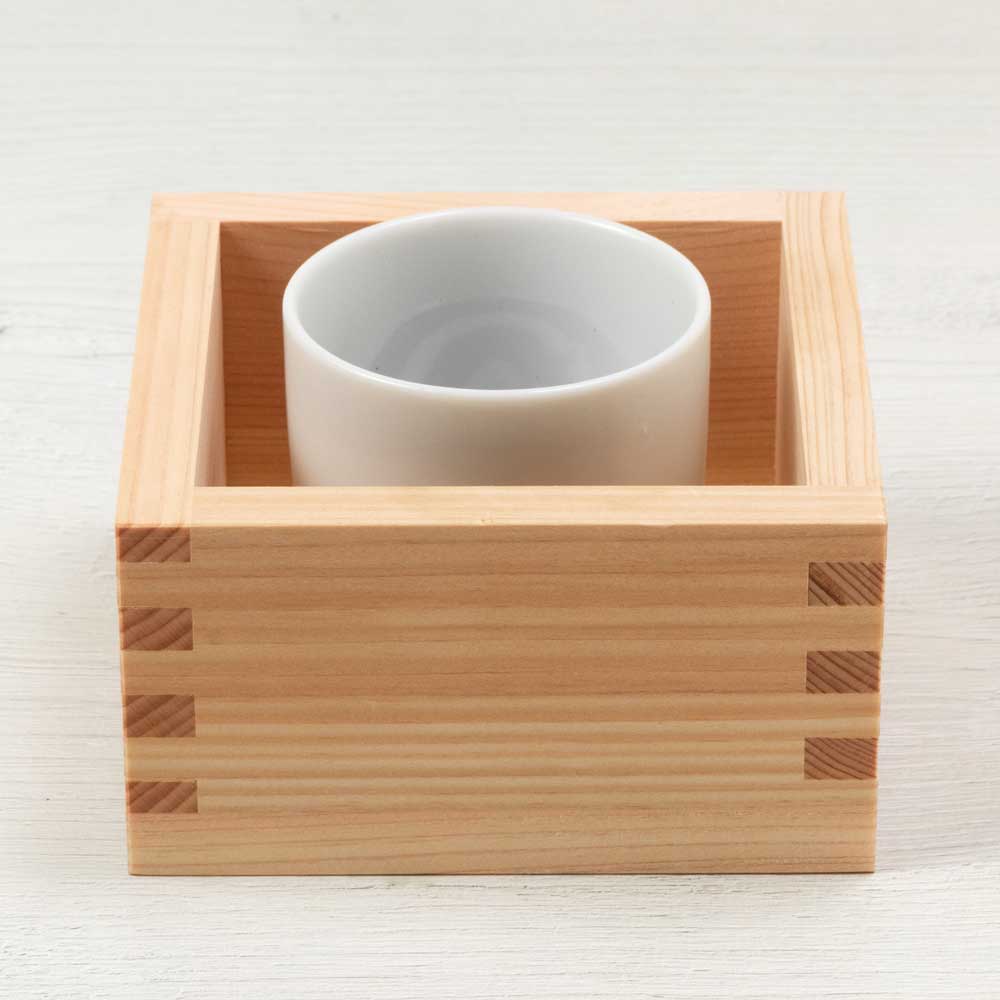 蒔絵竹文 三段枡酒器セット 自宅で日本酒を楽しむ『枡酒』セット 蛇の目5勺盃＋二合枡