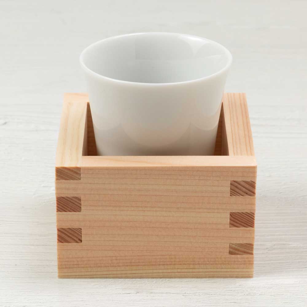 蒔絵竹文 三段枡酒器セット 自宅で日本酒を楽しむ『枡酒』セット 蛇の目5勺盃＋二合枡