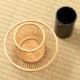 駿河竹千筋細工　花器　水仙　静岡県伝統工芸品　黒田倫枝 作　Suruga-takesensuji-zaiku  Vase made of bamboo sticks　職人が竹ひごを組んで千筋にして作り上げられた花瓶　繊細で滑らかな曲線美