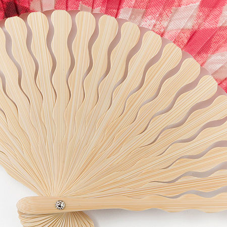 扇子　タマシイ　赤チェック　整 -トトノウ-　扇骨まで視線を感じる美しい扇子　Sensu fan Soul　※在庫限り