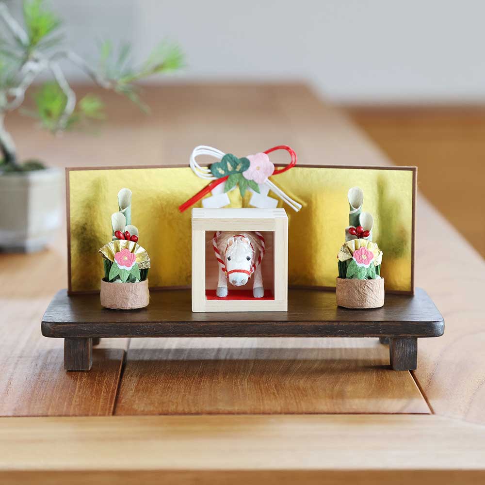 めでたや 歳ます 駿馬 2026年 令和8年 正月の干支飾り 置物 玄関