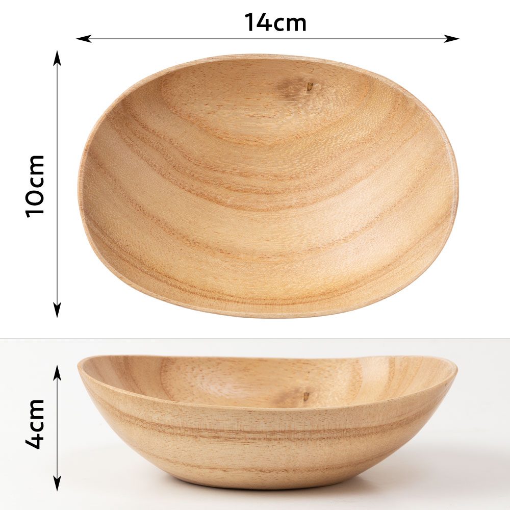 銘木 楕円小鉢 桐（きり） 京都・美山 銘木工芸 山匠 Wooden ellipse