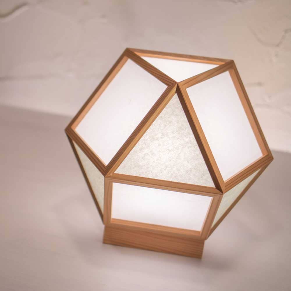 和風スタンドライト 的 mato 高さ30cm 行灯 1灯タイプ 天然木と強化