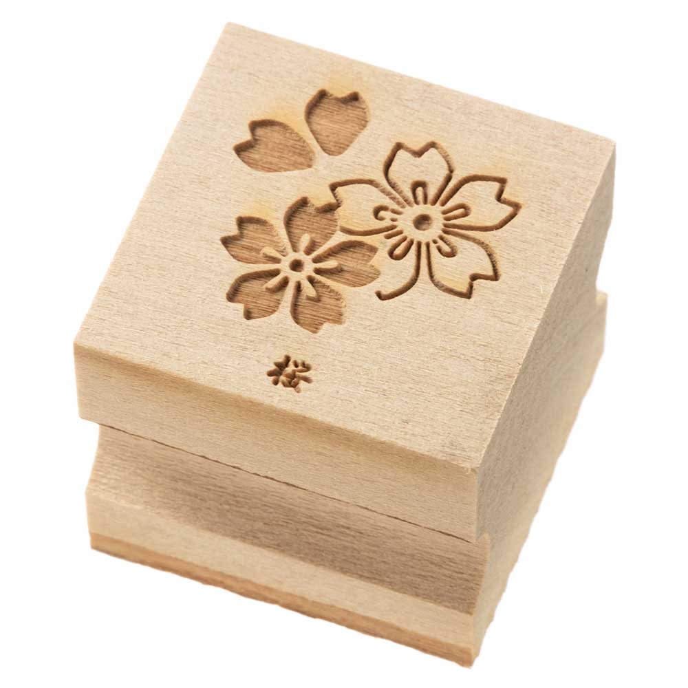 版木スタンプ 桜 京からかみ 木版ミニスタンプ 京都府の工芸品