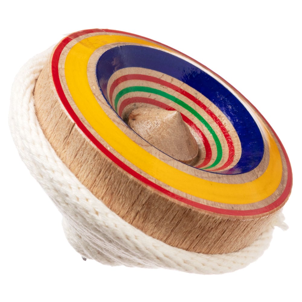 九州 八女和こま・中(投げ独楽) 鉄芯こま 木地玩具 福岡県の木工品 Throw top Fukuoka craft