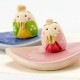 小豆工房　花びら豆雛 (HK828)　瀬戸焼　手軽に飾れるコンパクトなお雛さま　桃の節句　愛知県の工芸品　Setoyaki Hina dolls  Aichi craft