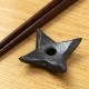 イホシロ窯　箸置き　手裏剣　十字 (4-723)　美濃焼　岐阜県の工芸品　Minoyaki Chopstick rest, Gifu craft