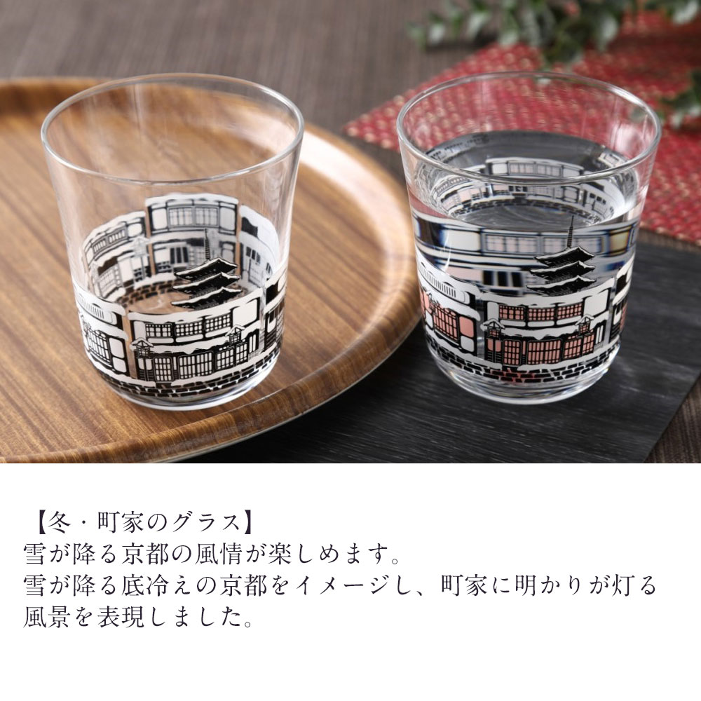 京都コトラボ 四季を彩る京のグラス 夏＆冬ペアセット 冷感：温度で色