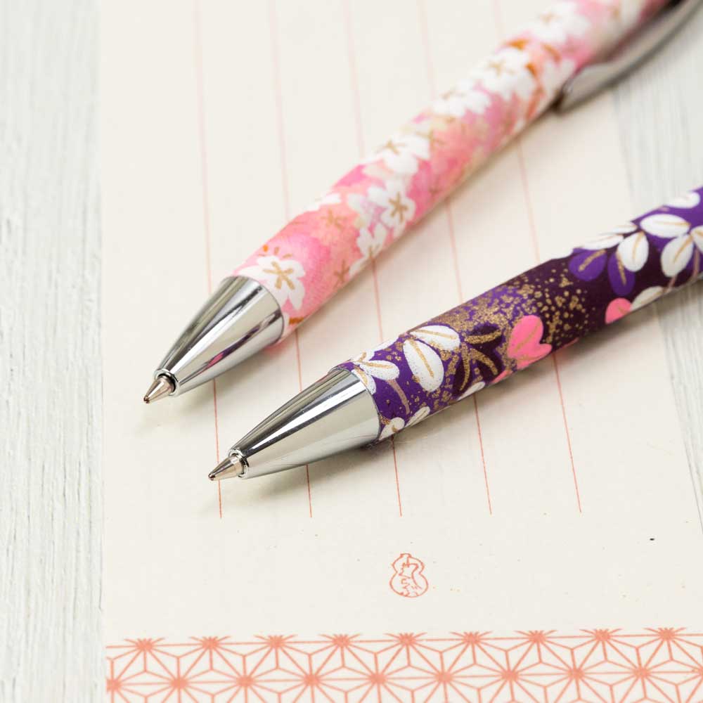 和紙が香る 和柄ボールペン 香りの絵巻 油性 金木犀と白檀の香り 友禅印刷 日本土産