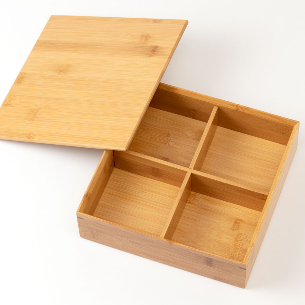 ⭐️美品⭐️【５客セット】松花堂弁当箱 松花堂 外木箱あり BENTO BOX kiwamibentou_top4.jpg