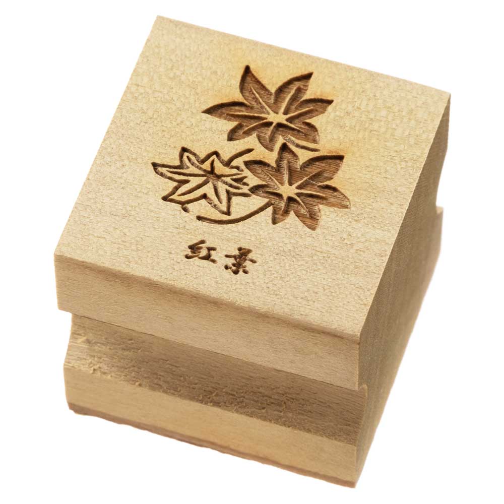 版木スタンプ 紅葉 京からかみ 木版ミニスタンプ 木製・朴 季節の