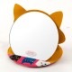 きてきて　猫型かがみ（小）　猫博覧会柄ぴんくいろ　鏡・コンパクトミラー　Compact mirror