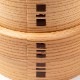 大館曲げわっぱ 入子丸弁当箱二段 (n0001) 秋田県の伝統工芸品 作者:伝統工芸士・栗盛俊二 Odate Magewappa Bento lunch box