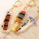 アクリルキーホルダー　帽子 (AK-01)　ポタリングキャット　Cat illustration key ring  Pottering cat