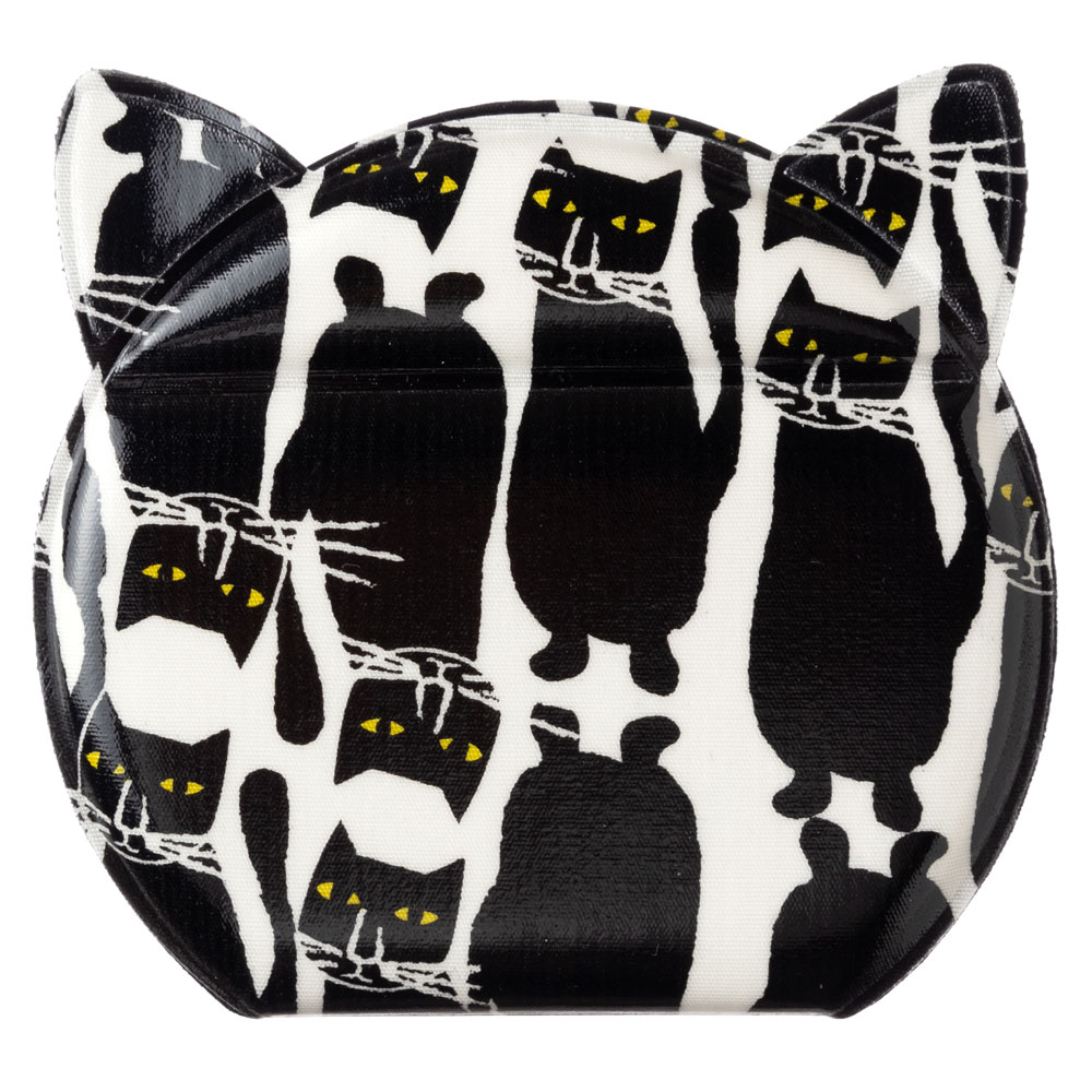 きてきて 猫型かがみ(小) たちねこ柄 鏡・コンパクトミラー Compact mirror