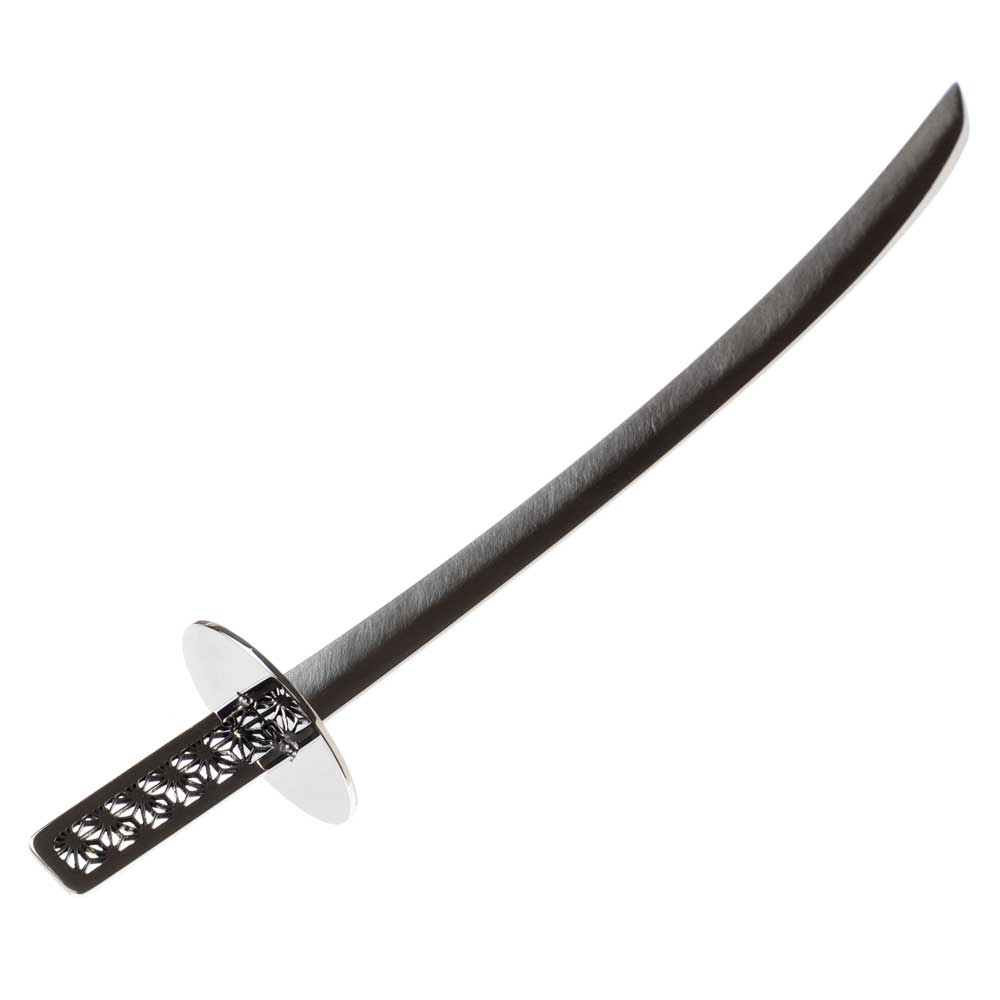 かねよし in your sheath 麻の葉(ステンレス製) 日本刀しおり 置物 かねよし×共立女子大学コラボ作品『日本を贈る』