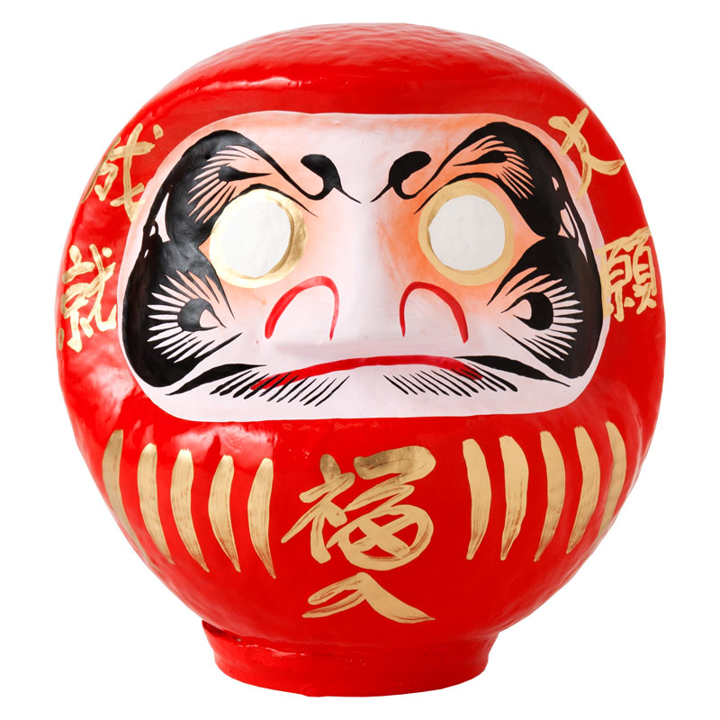 高崎だるま 縁起だるま 5号(高さ20cm)赤 群馬県指定ふるさと伝統工芸品(肩に入る文字は写真と異なる場合があります)