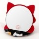 きてきて　猫型かがみ（ミニ）　猫博覧会柄くろいろ　鏡・コンパクトミラー　Compact mirror