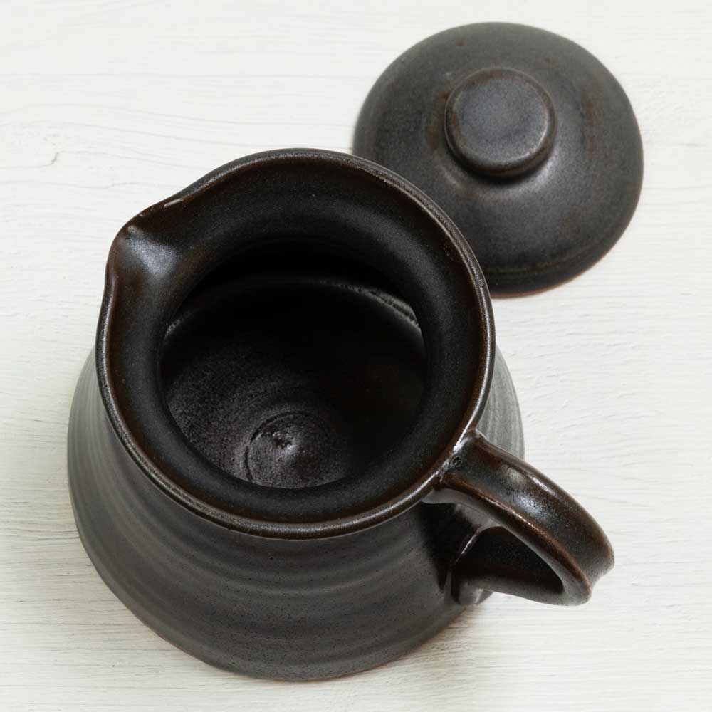 信楽焼 コーヒーポット・コーヒーサーバー 黒 600ml 直火OK耐熱陶器