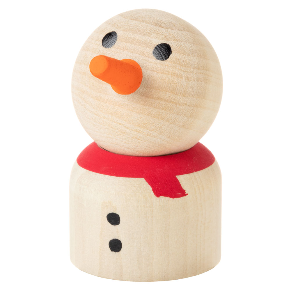 こま人形 雪だるま 遊べるインテリア 独楽 福岡県の木工品 Top doll Fukuoka craft