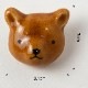 イホシロ窯　アクセサリー　クマ　ピンバッジ　ブローチ　帯留め　美濃焼　岐阜県の工芸品　Minoyaki accessory, Gifu craft