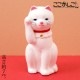 ここかしこ　土鈴招き猫　右手　磁器の置物　Kokokashiko Pottery lucky cat
