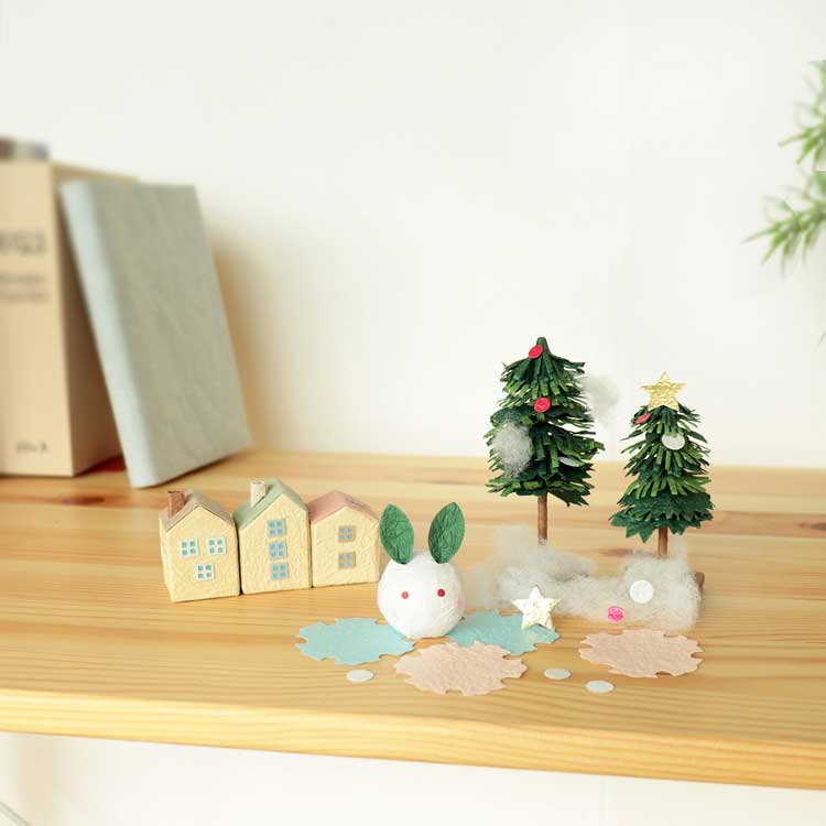 ミニチュア冬囲い雪吊りオブジェ ミニチュア冬囲い雪吊りオブジェ