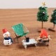 めでたや遊び　もみの木と雪だるま　クリスマス　冬の和紙置き飾り・インテリア　ミニチュア　めでたや