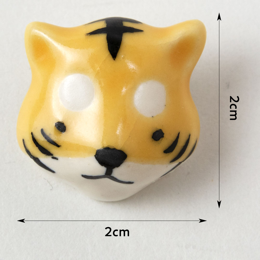 イホシロ窯 アクセサリー トラ ピンバッジ ブローチ 帯留め 美濃焼 岐阜県の工芸品 Minoyaki accessory, Gifu craft