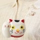 イホシロ窯　アクセサリー　招き猫・右手（金運）　ピンバッジ　ブローチ　帯留め　美濃焼　岐阜県の工芸品　Minoyaki accessory, Gifu craft