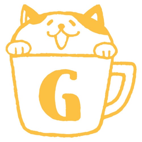 もりのはんこやさんイニシャルねこ G (1662-505) ラバースタンプ