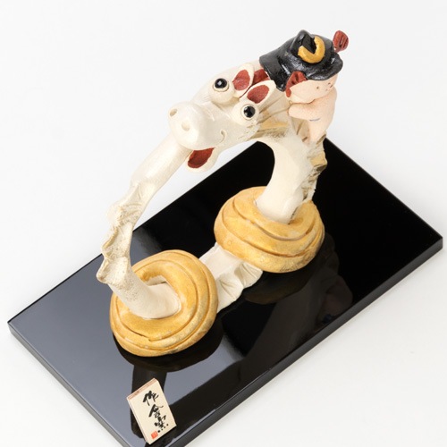 ひさみ窯 昇竜と童 (MK152) 瀬戸焼の皐月飾り 端午の節句・五月人形