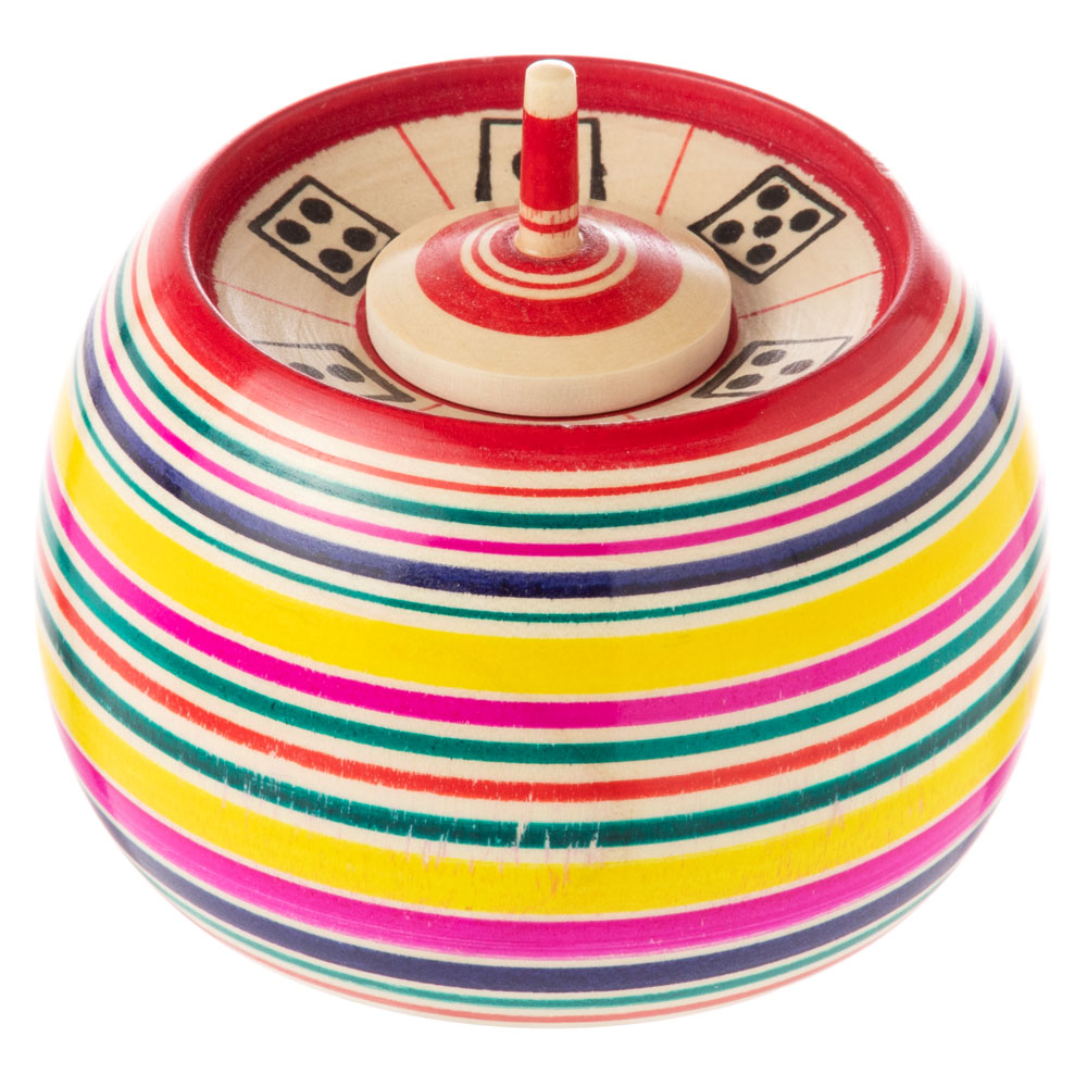 ルーレットこま 木のおもちゃ・独楽 宮城県の木地玩具 Wooden top