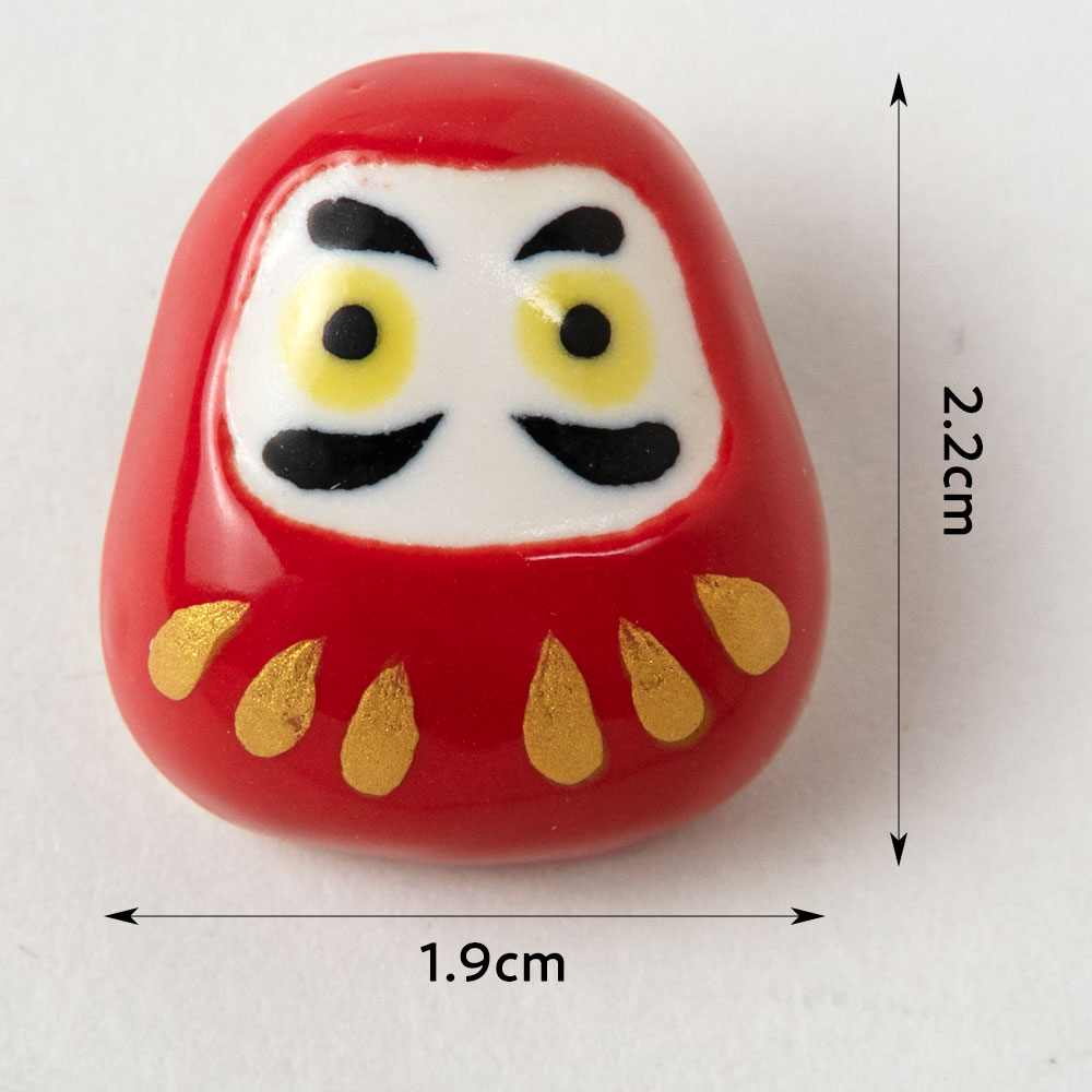 イホシロ窯 アクセサリー だるま ピンバッジ ブローチ 帯留め 美濃焼 岐阜県の工芸品 Minoyaki accessory, Gifu craft