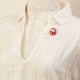 イホシロ窯 アクセサリー だるま ピンバッジ ブローチ 帯留め 美濃焼 岐阜県の工芸品 Minoyaki accessory, Gifu craft