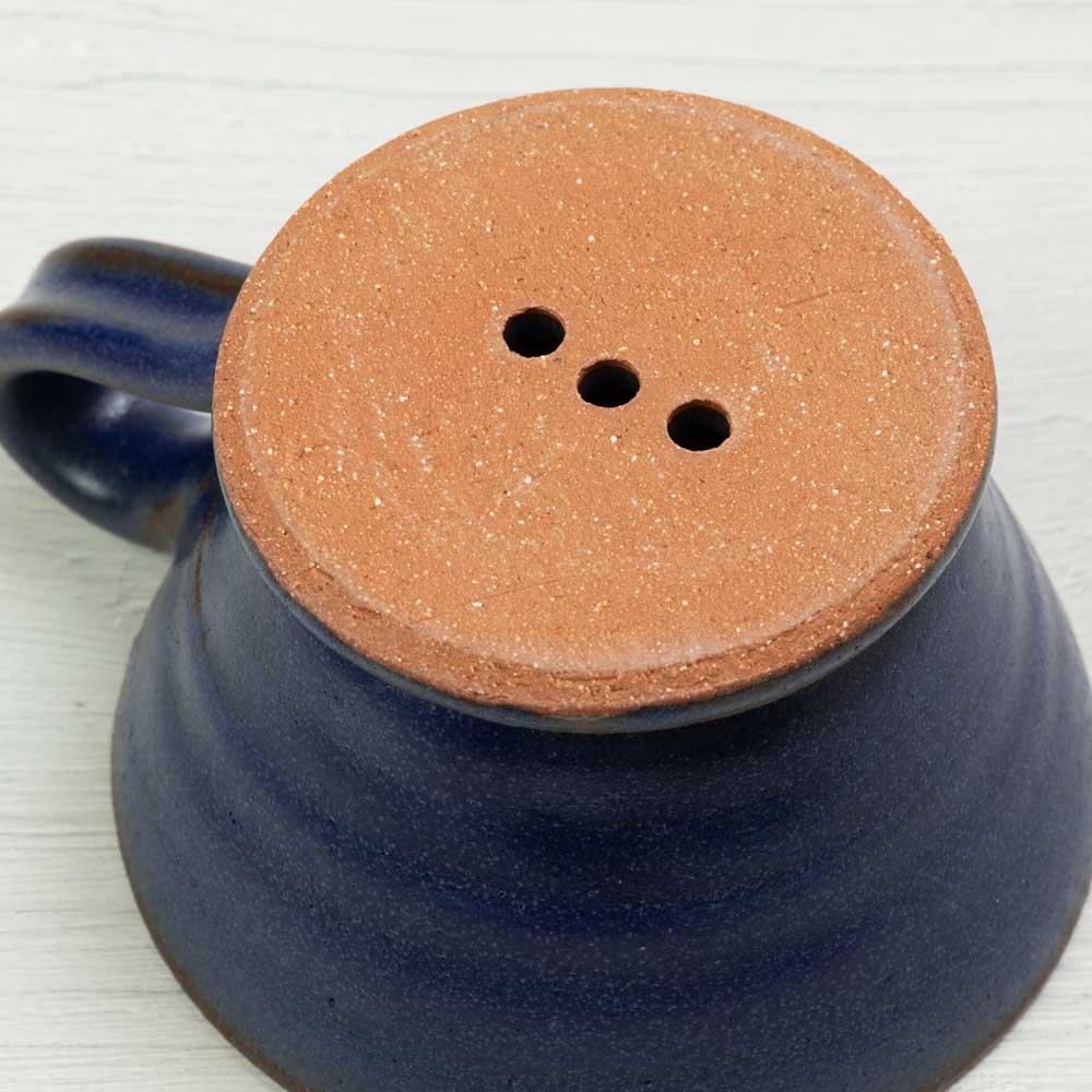 信楽焼 コーヒードリッパー 青 耐熱陶器 滋賀県の工芸品 陶器の赤外線