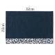 百道発信　祝唐草ティーマット　紺 (IKI-1373)　リバーシブル　福岡県の布製品　Fabric tea mat